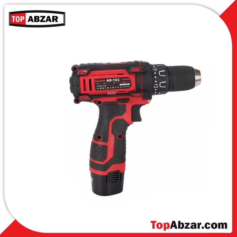 دریل پیچ گوشتی شارژی ادون مدل AD-12A edon ad 12a power wireless 2 batteries 12v battery cordless drills set