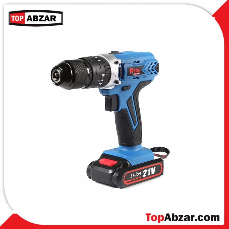 دریل پیچ گوشتی شارژی 21 ولت ادون با لوازم مدل LV3-2110 Edon LV3-2110 Cordless Drill Driver