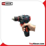 دریل شارژی ۲۴ ولت 2 بااتری براشلس سه نظام فلزی باس مدل Bs3035 - Image 4
