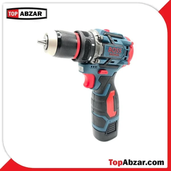دریل شارژی ۲۴ ولت 2 بااتری براشلس سه نظام فلزی باس مدل Bs3035 - Image 5