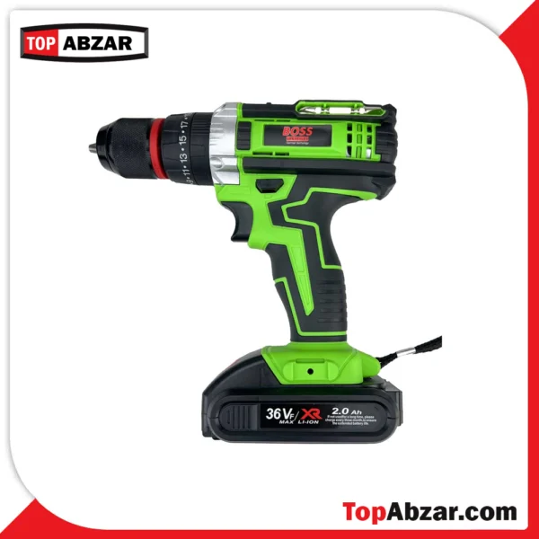 دریل پیچ گوشتی شارژی چکشی باس مدل BS36V اتوماتیک ۲۶ عددی - Image 3