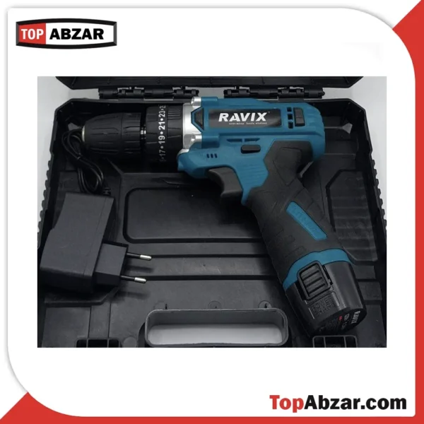 دریل شارژی 12 ولت تک باطری راویکس rx1201