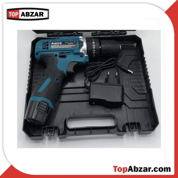 دریل شارژی 12 ولت تک باطری راویکس rx1201