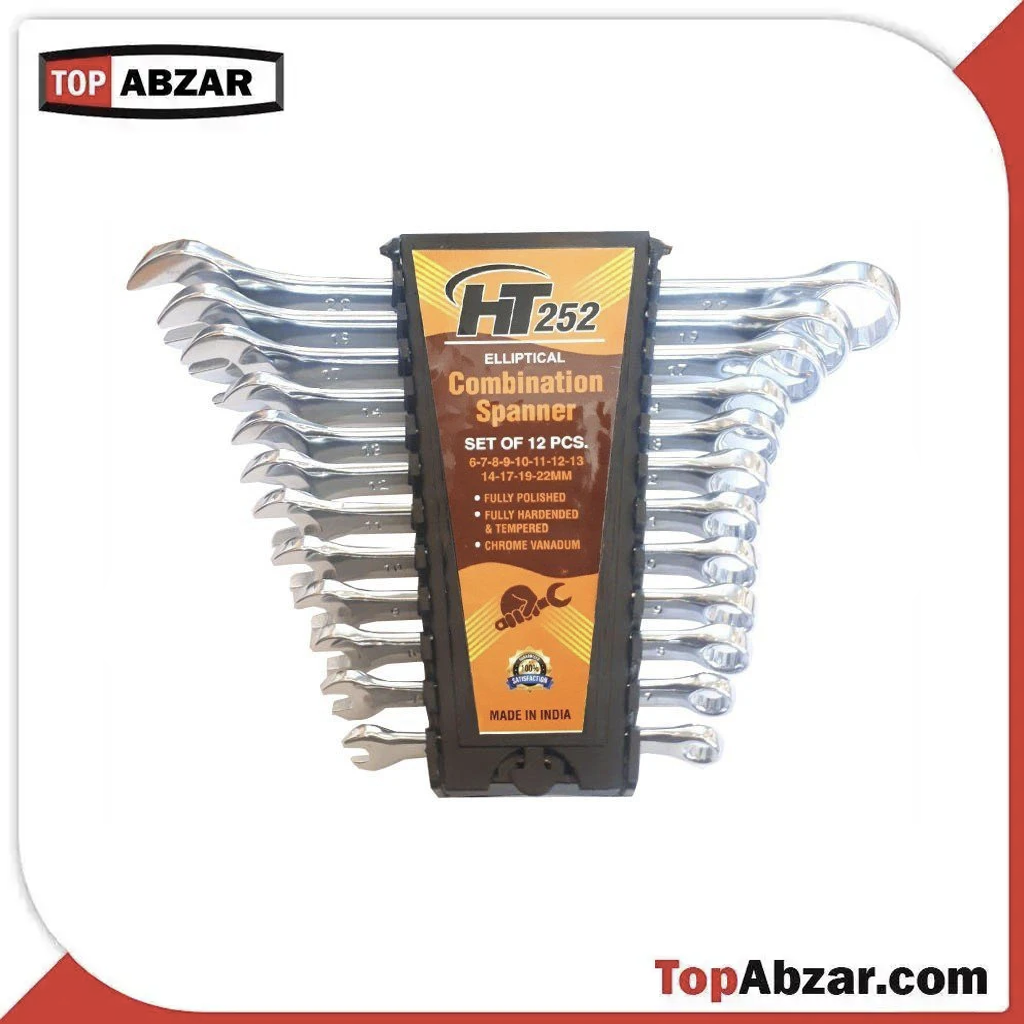 مجموعه ۱۲ عددی آچار یکسر تخت یکسر رینگی مدل HT0-252
